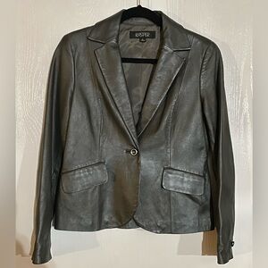 Kasper Women's Black Leather Blazer / Jacket sz small